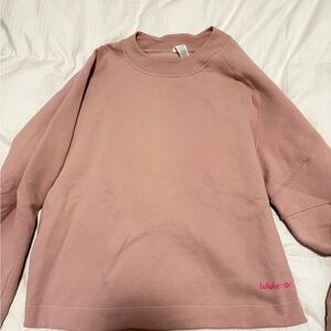 Lululemon baby Pink Fleece Pullover hoodie